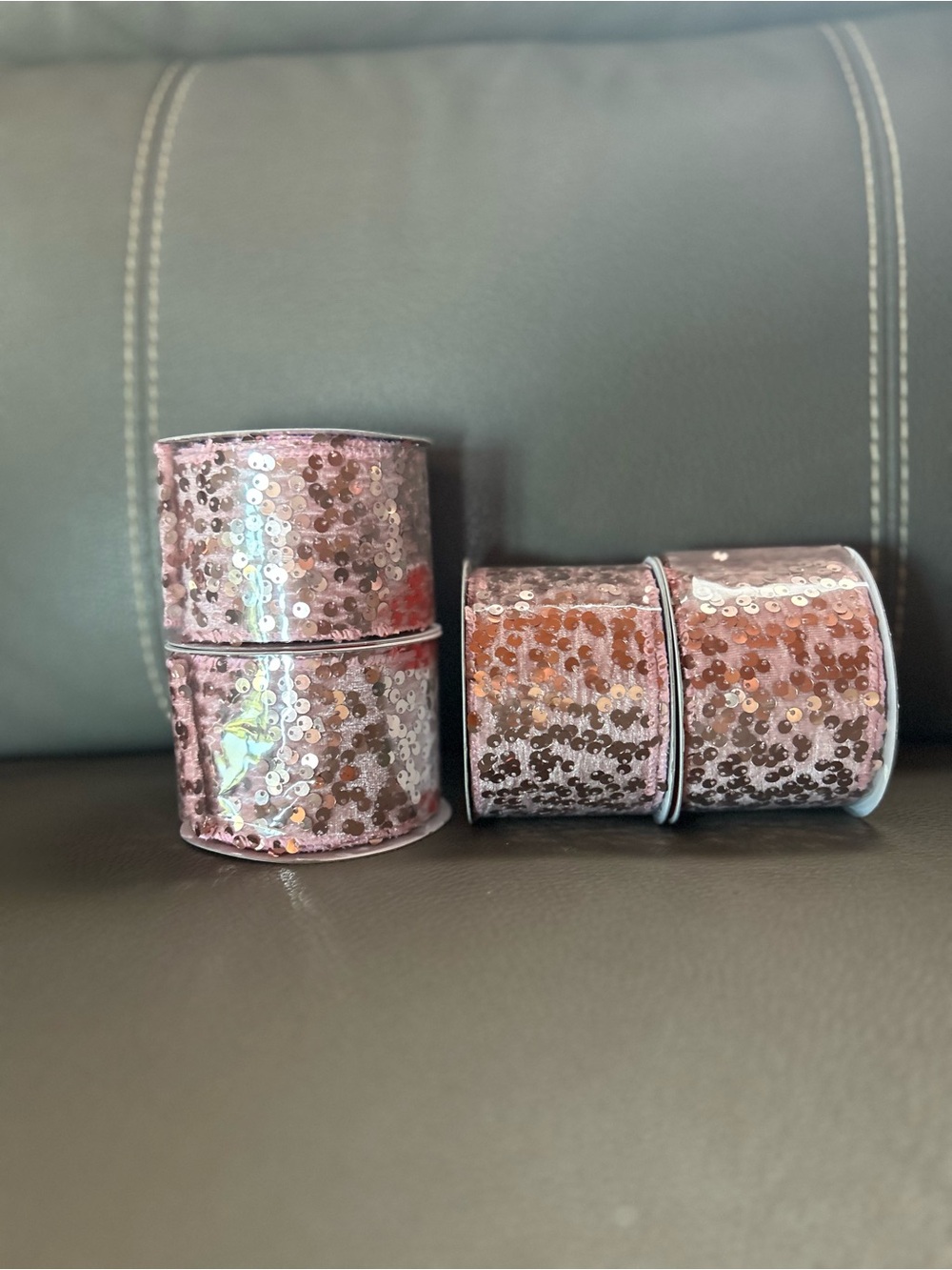 Celebrate It Pink Sequin Wired Ribbon (4 rolls)